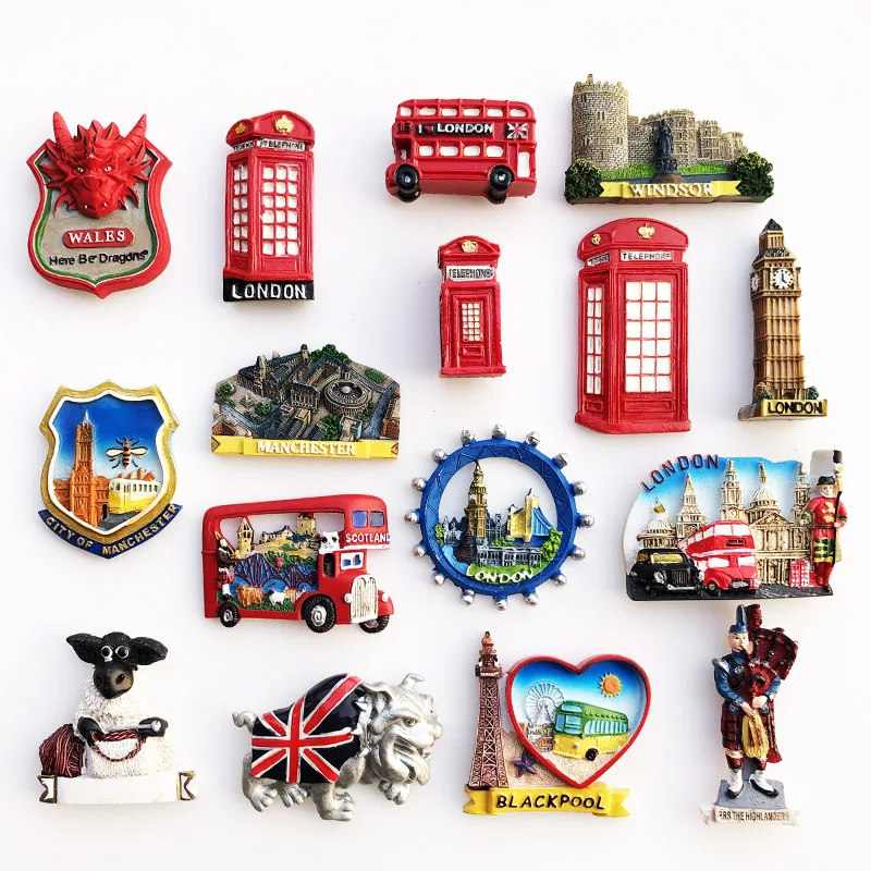 

Manchester Refrigerators Magnet Windsor London Scotland Creative Refrigerator Magnetic Sticker Home Decoration Souvenirs