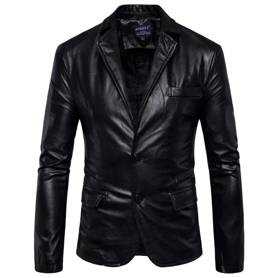 2017 Foreign Trade Autumn and Winter New Style Purchasing Men's Leather Jacket Two-button Outer Suit Leading Trade Men's Simple