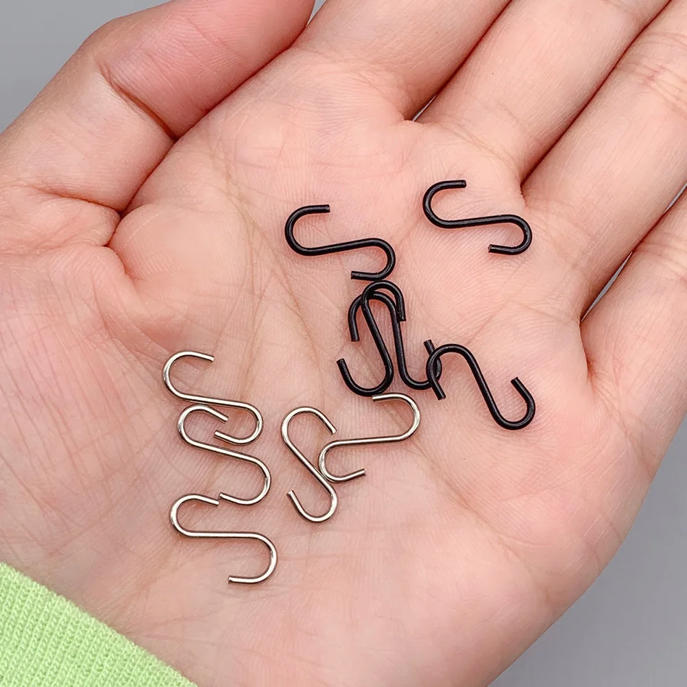 

10Pcs S-Shaped Mini Hooks Sturdy Metal Decorative Kitchen Accessories for Kids Rooms Nursery School Play Games