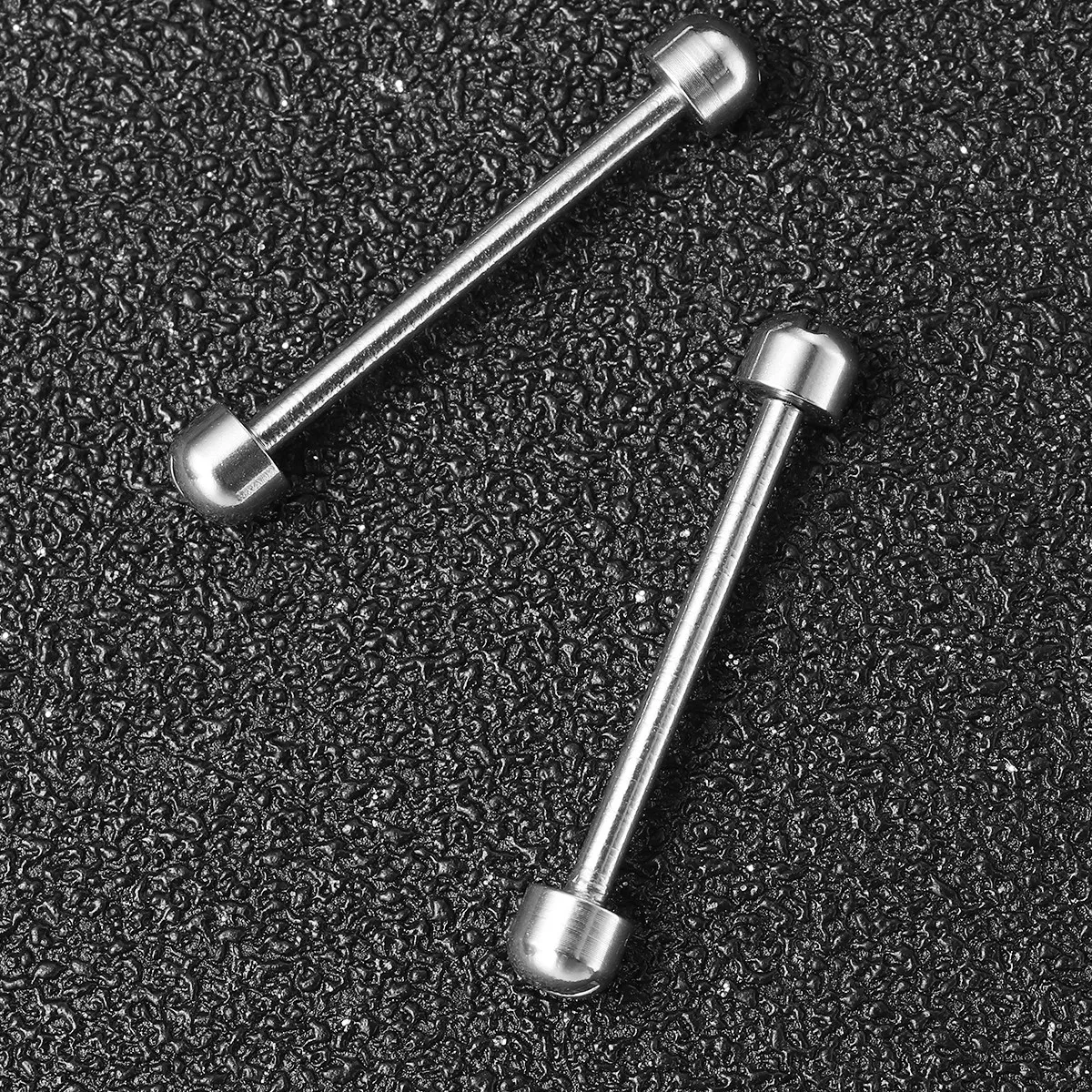 2Pcs Watch Strap Link Rod Screw-in Repair Tool for Watchmakers 18Mm Inner Diameter Steel Color Professional Band Connector