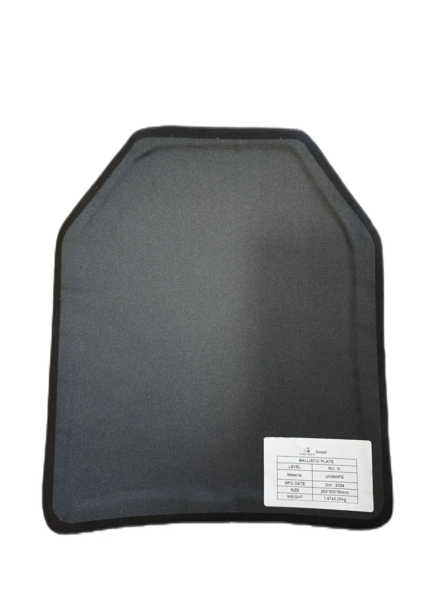 10*12 Polegada nij iii balístico painel à prova de balas10*12 Polegada mochila armadura painéis nij nível 3 uhmwpe armadura corporal leve