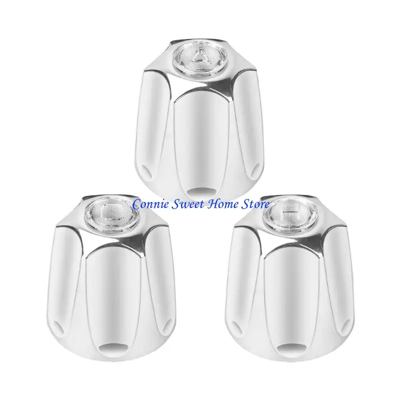 

LXAF Polishes Shower Knob Replacement 3Pcs For Tub Faucet Temperature Adjustment