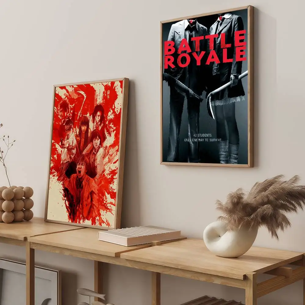 ملصق فيلم مثير B-battle Royale مناسب لغرفة المعيشة المنزلية وغرفة النوم والمكتب والبار ملصق تزيين الحائط #4
