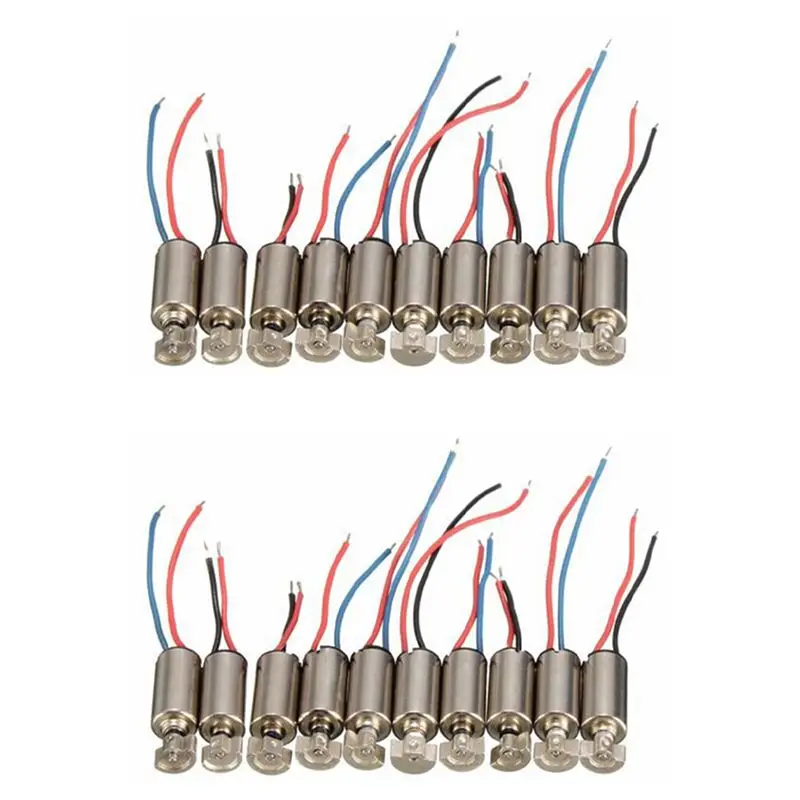 N82R 20Pcs Mini Cell Phone Coreless Vibration Motor Vibrator 4X8mm DC 1.5-3V RC