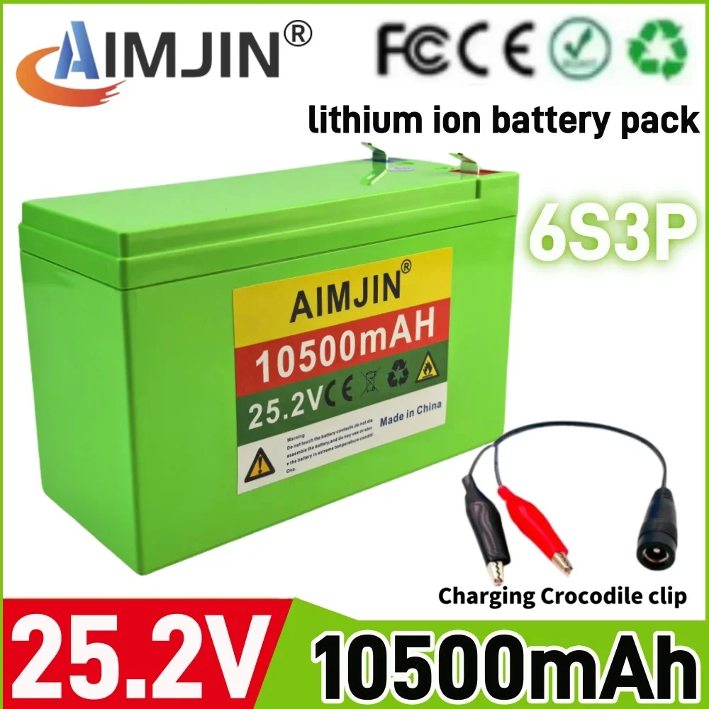 

25.2V 10500mAH Rechargeable lithium ion 6s3p battery Pack uitable for spray wheelchairs, children's electric toys Built-in BMS