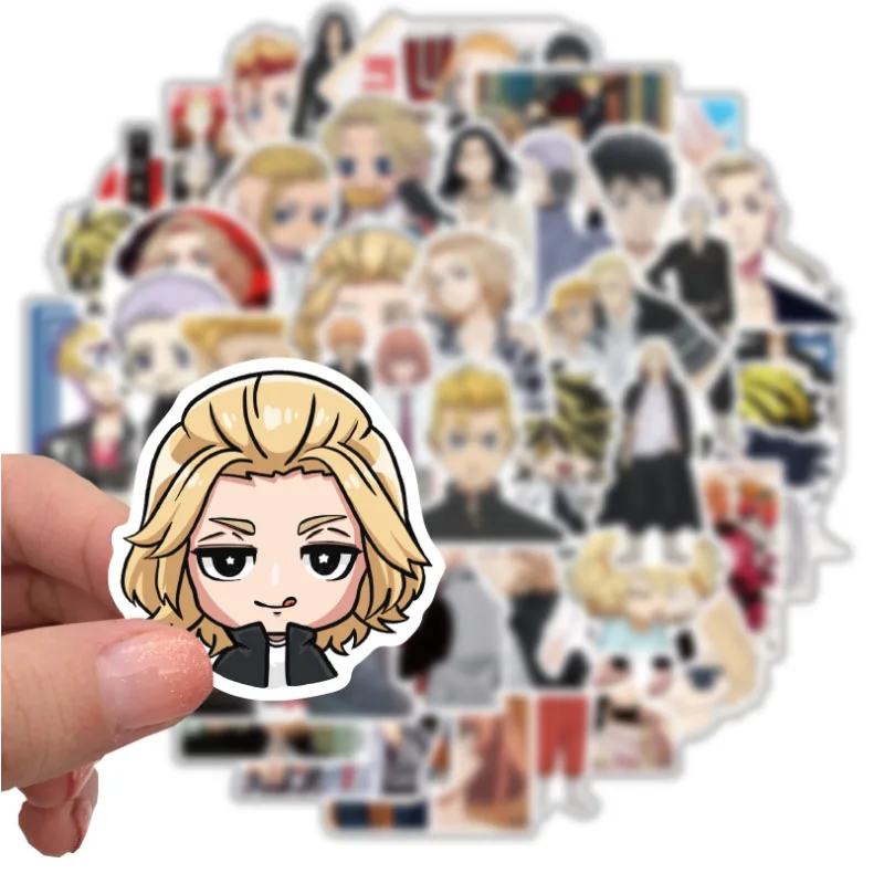 10/30/50 Uds estilo caliente clásico Anime Tokyo Avengers Graffiti impermeable regalo de fiesta de cumpleaños monopatín maleta de viaje teléfono