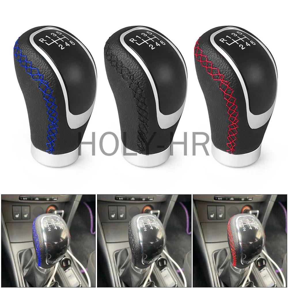 General Motors 5/6 speed universal R PU leather shift knob Manual car shift lever shift change knob modified shift head