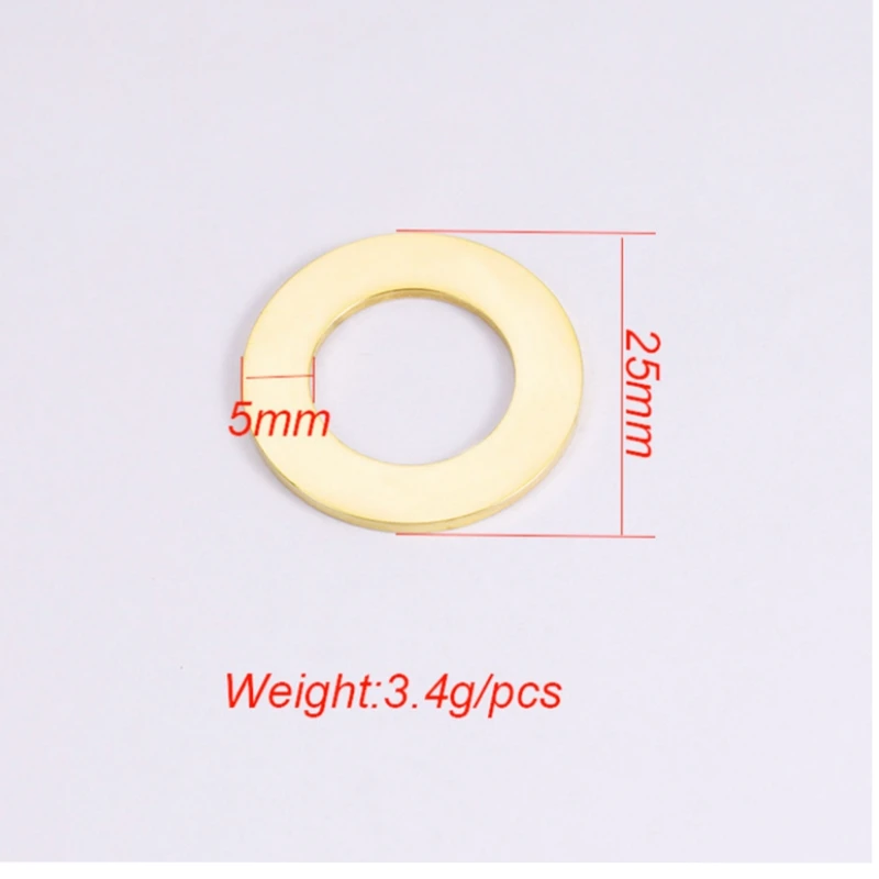 New 20Pcs 25mm Hollow Circle Charms Mirror Polished Stainless Steel Round Connector Charms For DIY Braid Bracelet Necklaces