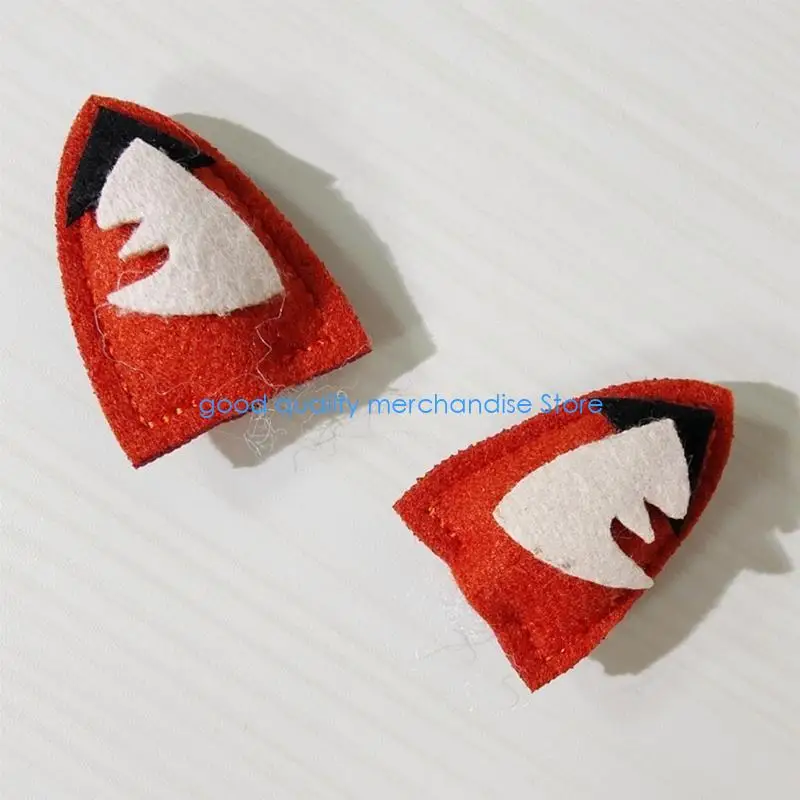 Y5JD 10 أزواج أرنب/ثعالب الأذن يزين DIY بها بنفسك قفازات الأوشحة الملابس بقع الخياطة