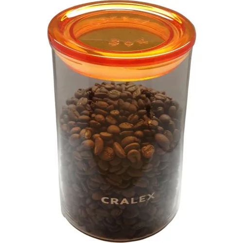 Cralex Optima 1200 ml Orange Lid Borosilicate Glass Jar