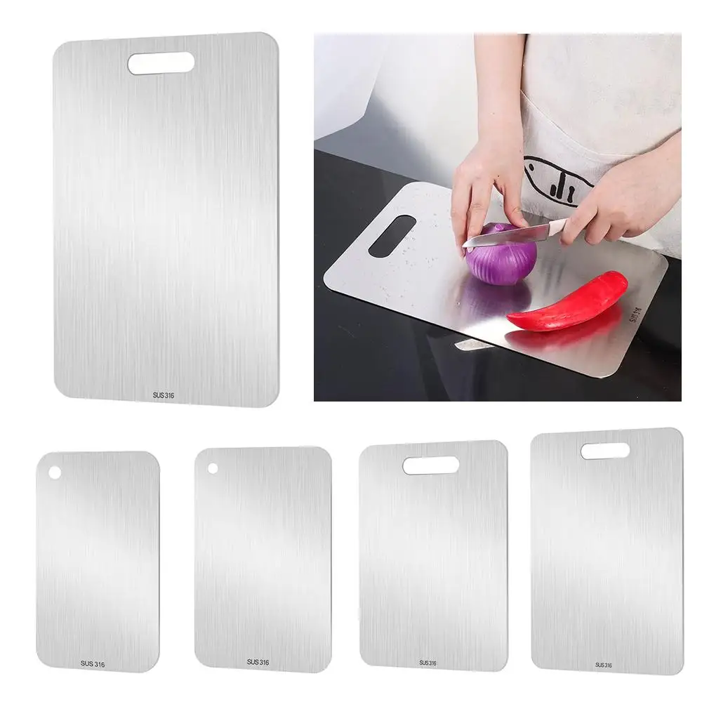 Stainless Steel Cutting Board Anti-mold Thickened Chopping Board Cut Vegetables Meat Cooking Tools Cutting Boards Mats Kitchen