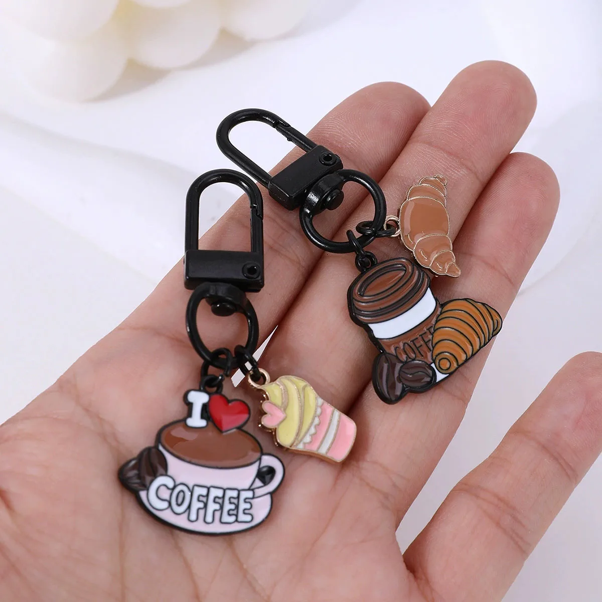 Creative coffee machine coffee pot alloy oil-dripping pendant Handmade for Earrings necklaces keychains bags and pendants