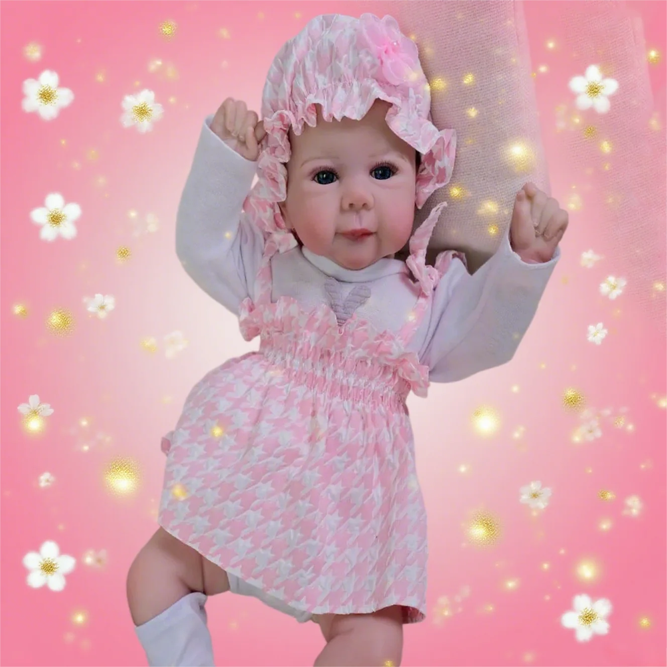 

18inch Reborn Full Silicone Baby Vinyl Dolls Girl Juliette Handmade with 3D Skin Visible Veins Lifelike Soft Touch Gift for Kids
