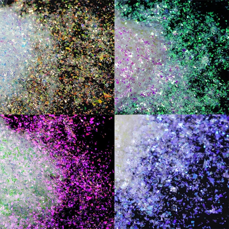 

Art Glitter Sequins Iridescent Mermaid Manicure Flakes Colorful Irregular for DIY Craft Face Body Glitters