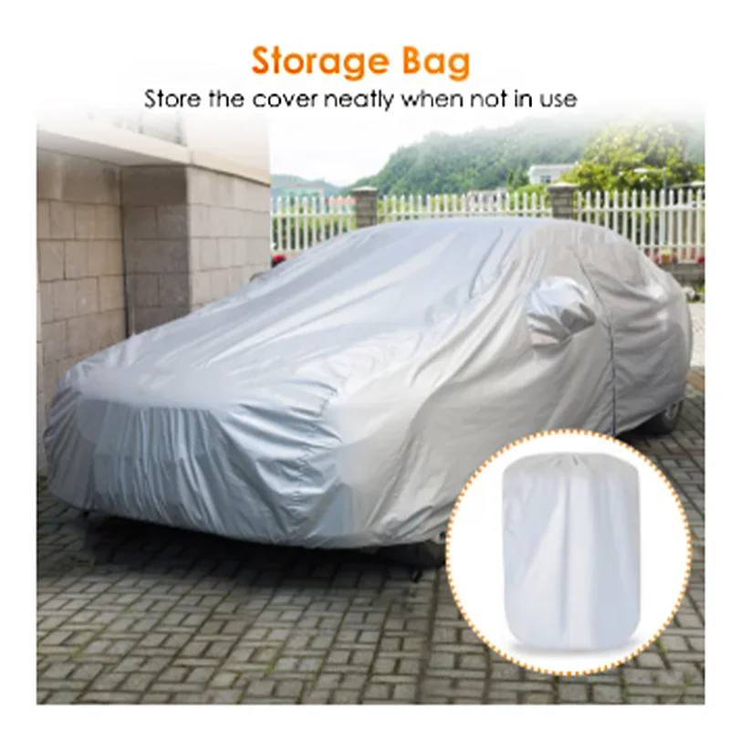 189x69x47in Full Car Cover All Weather UV Protection Automotive Cover 170T Outdoor Universal Full Cover