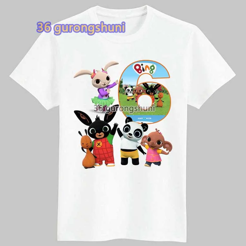 Camiseta para niños, camisetas de conejos, camiseta para niños de 2 a 3 años, camisetas de Anime de dibujos animados de cumpleaños, camisetas de