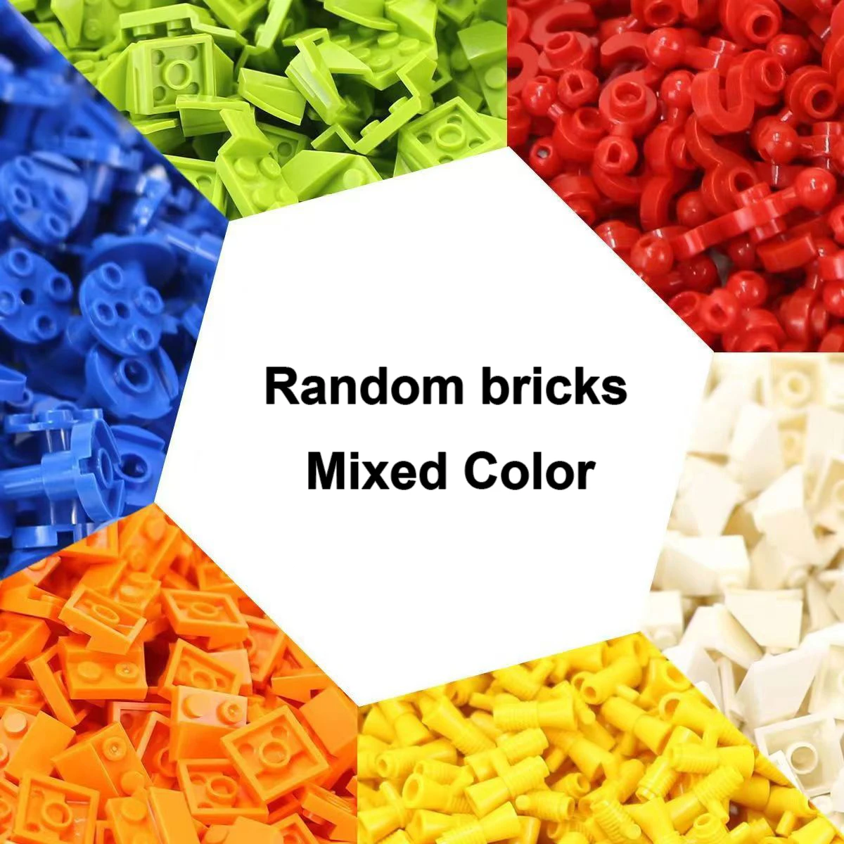 500/1000g Mixed Color Random Classic Building Blocks Moc Creative DIY Accessories Bricks Educational Toys For Children Xmas Gift