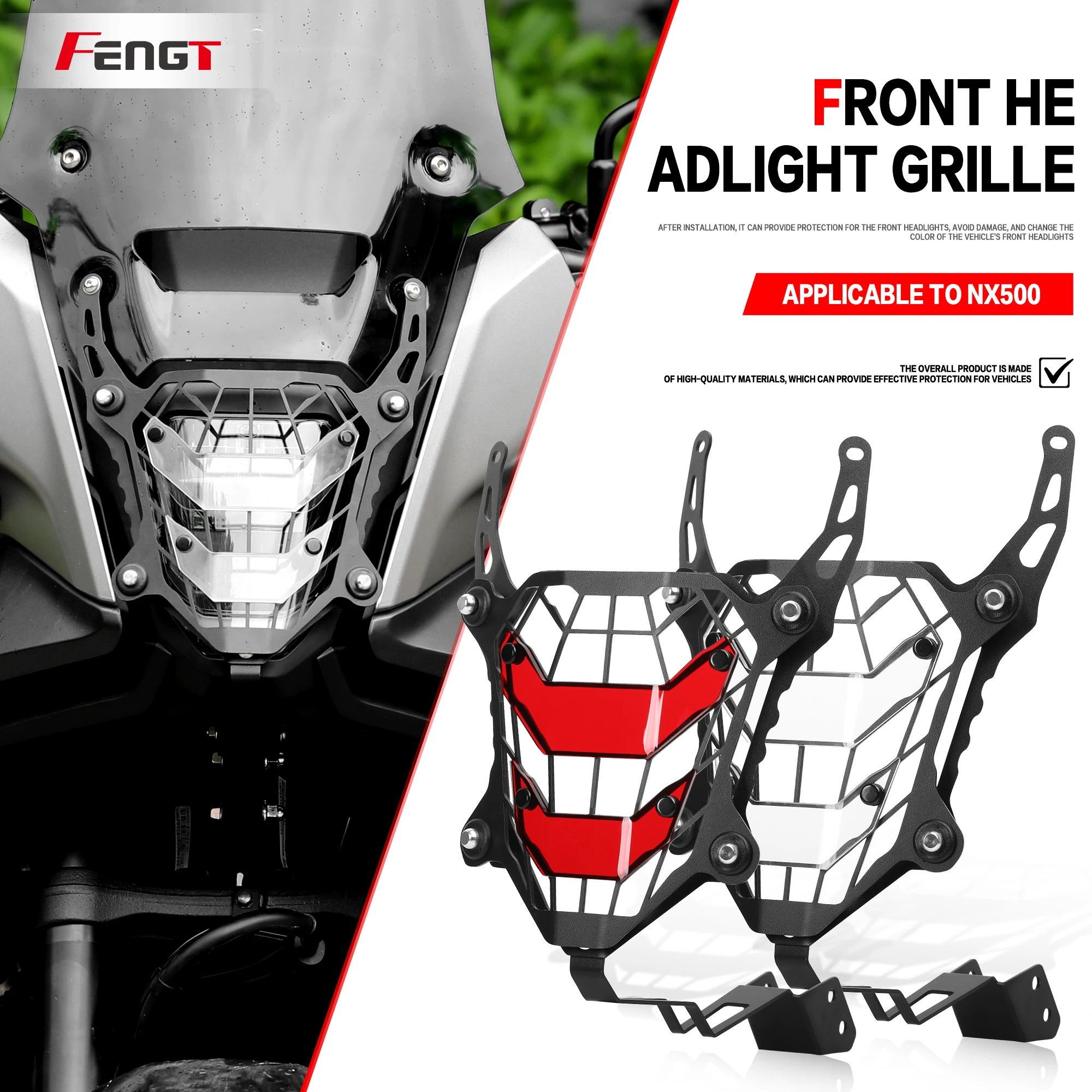 Motorcycle NX 500 Light Cover Protector Headlight Protector Headlight Guard Protection Cover For HONDA NX400 NX500 NX 400 2024