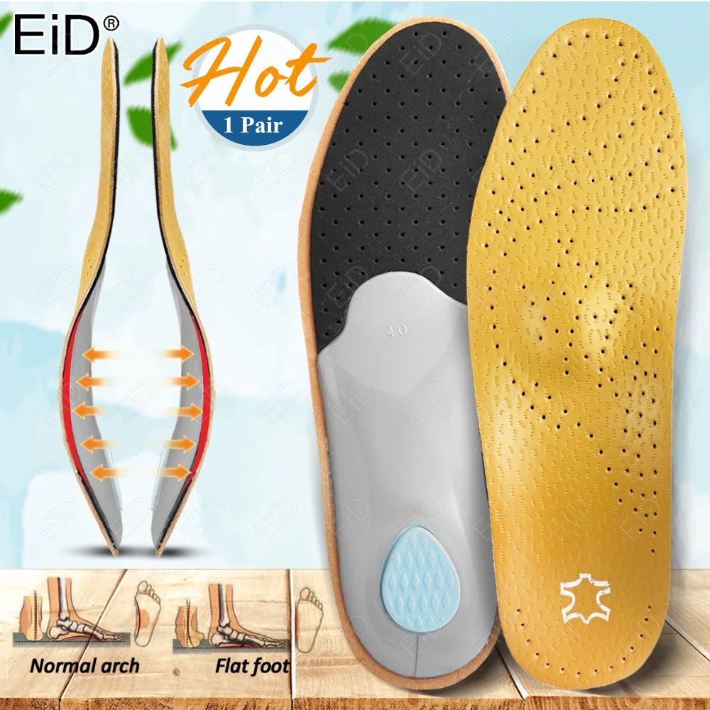 

Best Leather Insole For Shoes Orthotic Insoles Flat Feet High Arch Support Orthopedic Shoes Sole Fit In O/X Leg Corrected Insert