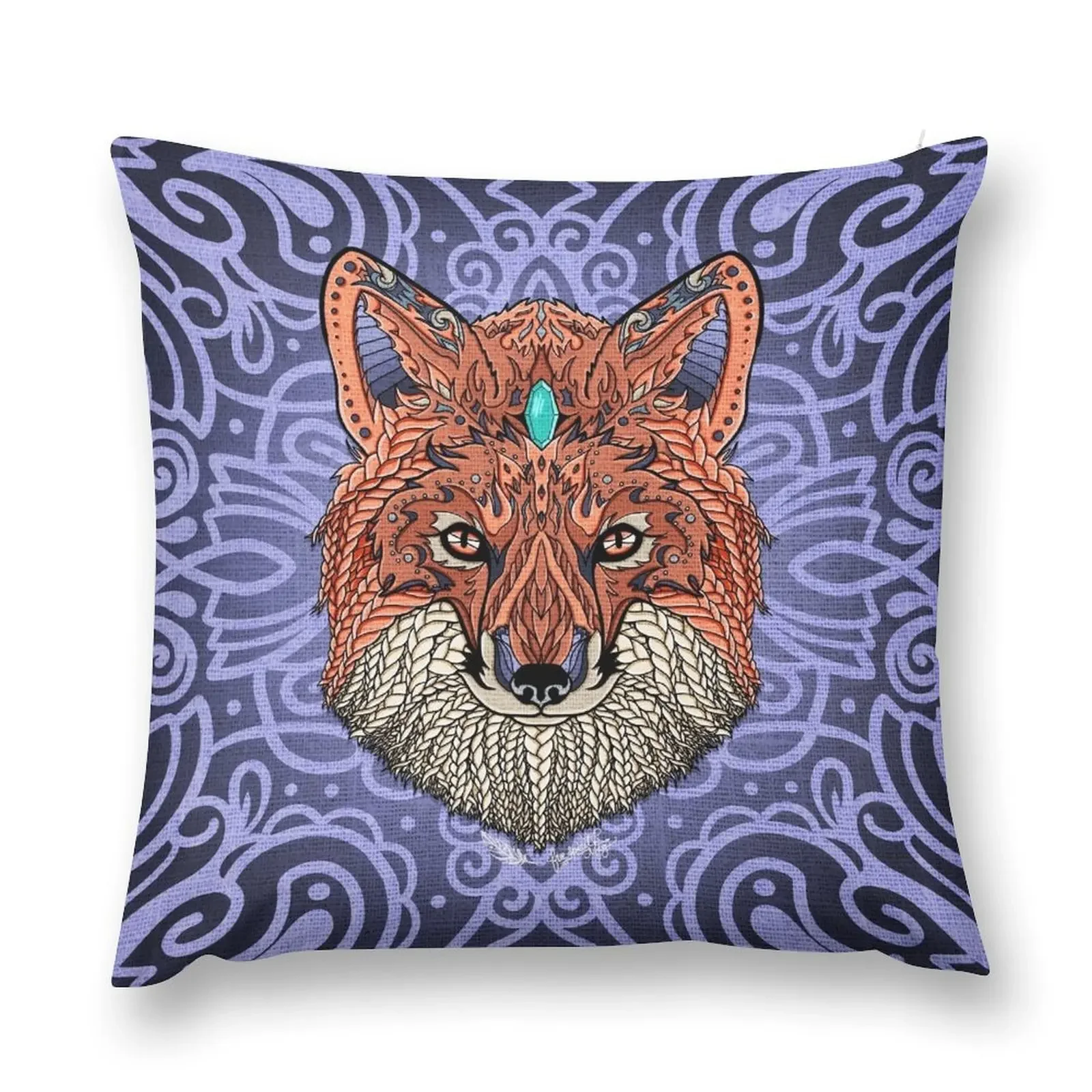 

Fox Totem, Spirit Animal Art Throw Pillow Christmas Pillow Covers Sofa Cushions Cushion Cover For Sofa Sofa Cushion pillow