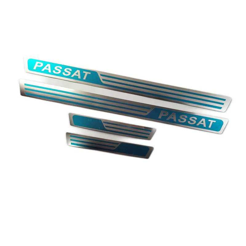 4PCS/Lot Stainless Steel For Volkswagen Passat B5 B7 Ultra-thin Auto Car Door Sill Scuff Plate Pedal Cover