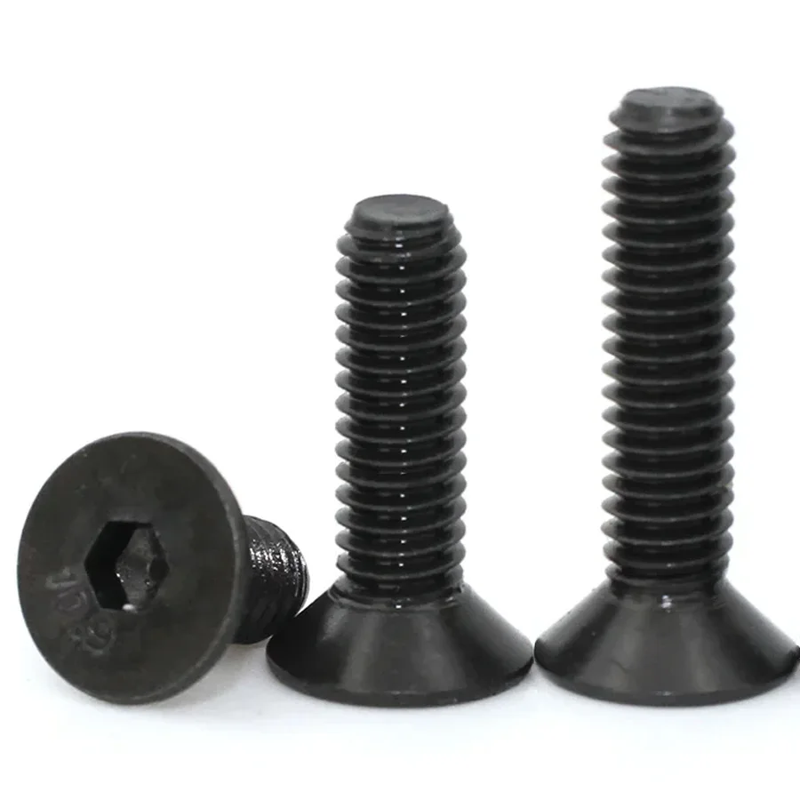 10.9 Carbon Steel Hex Socket UK Standard Countersunk BS/ISO Machine Screws Black Finish 1/8 5/32 3/16 1/4 5/16 3/8
