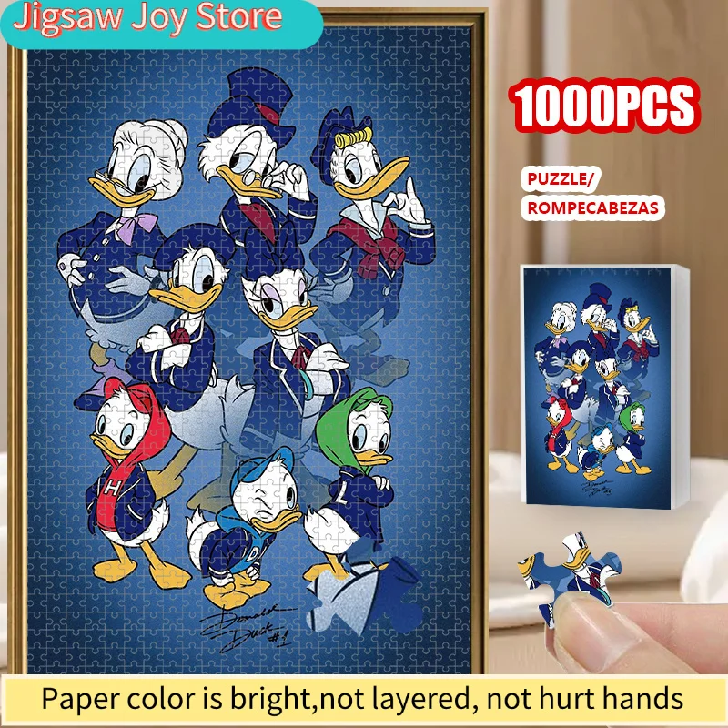 

Пазл «Семейство Дональда Дака» с Дональдом, Дейзи, Хуэй, Дьюэй и Луи — большая красочная картинка 50,8x76,2 см, сложная головоломка