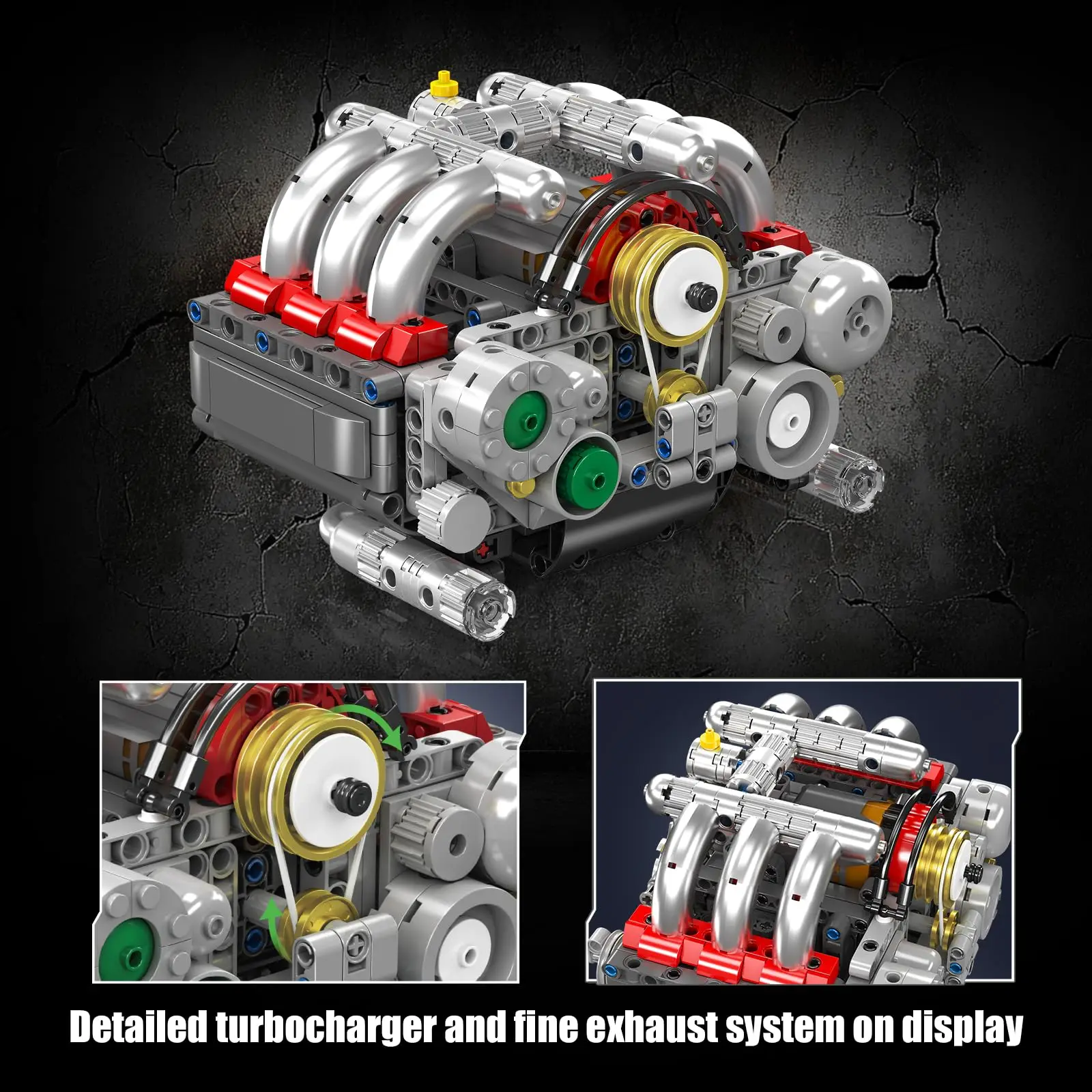 Mould King 10193 609 Uds Kit de construcción de motor Boxer modelo construye tu propio Mini motor de coche réplica de bloques conjuntos regalos para niños adultos