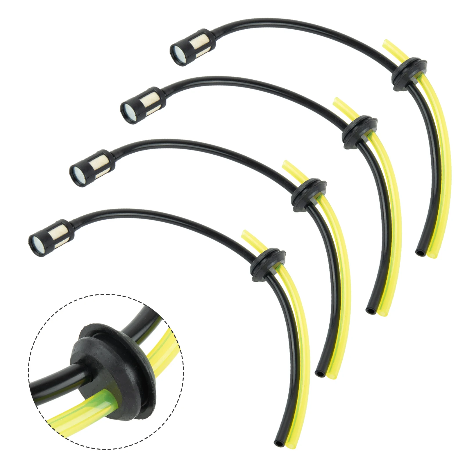 Tank Filter Fuel Line Replacement Set Of 4 Grommet Petrol Accessories Brush Cutter For For McCulloch Tank Filter