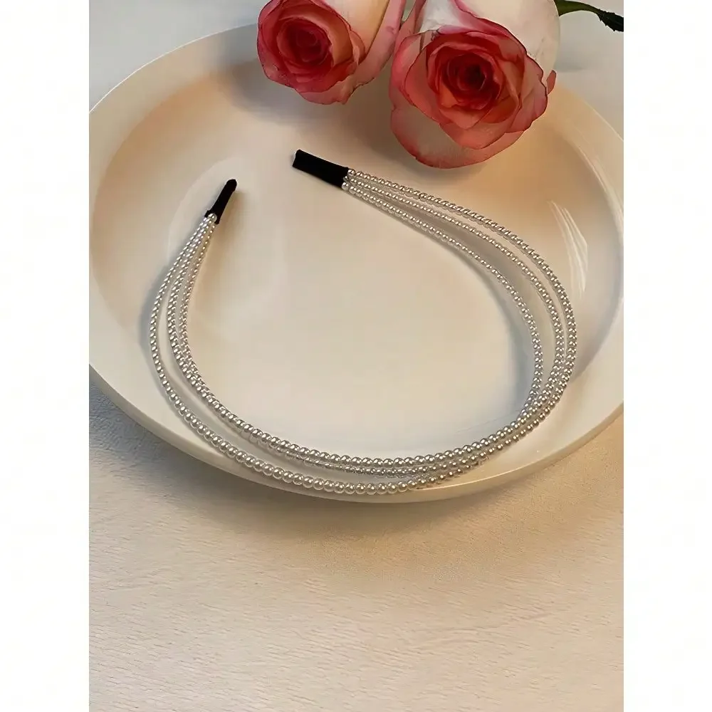 1 Set Of 5pcs Fine Wire Metal Headbands, Minimalist European & American Design Aesthetic Hairpins For Outings, Parties, Daily Street Style Hairband Hair Hoop Hair Accessories Head Accessories view 2