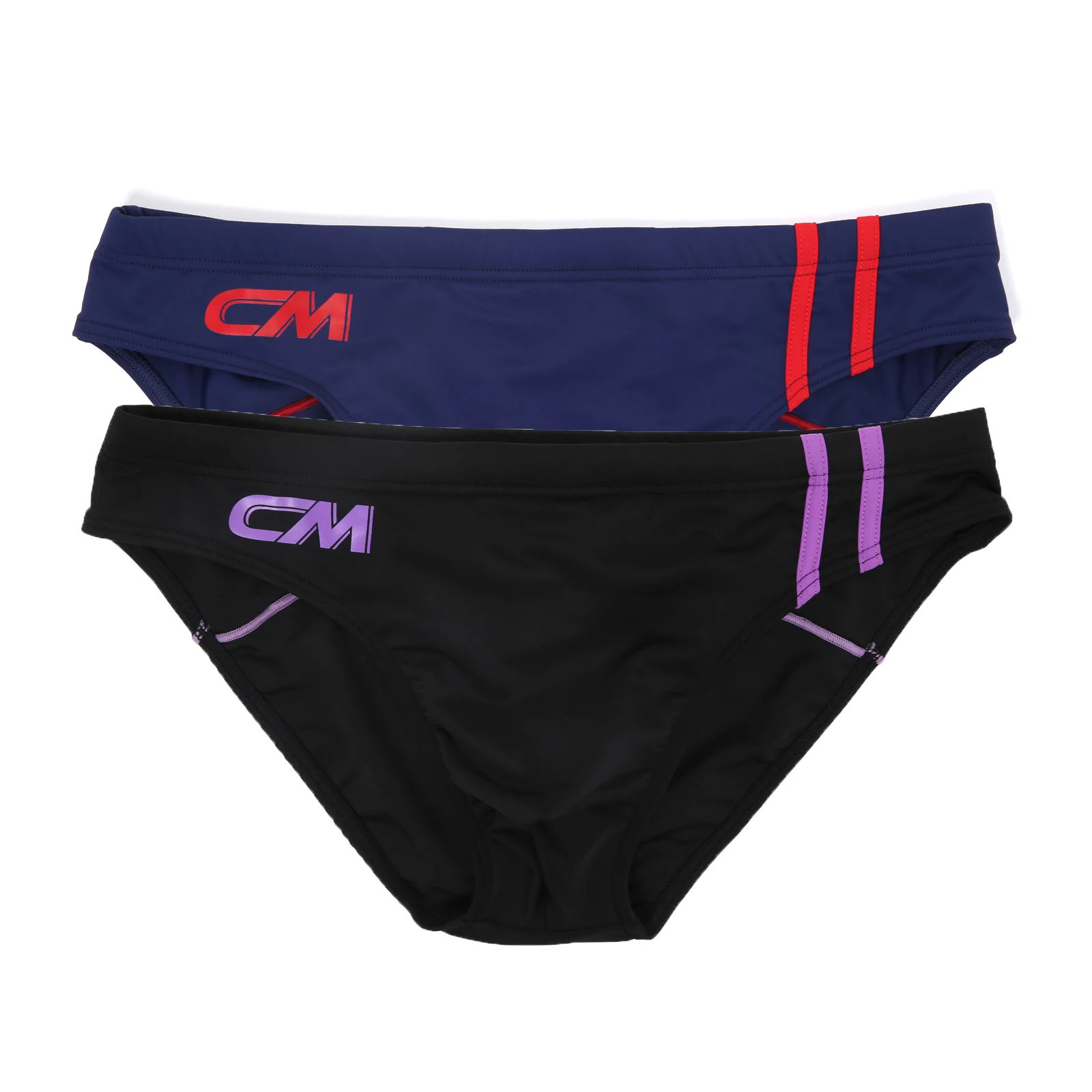 2-Pack Men Swim Briefs Beach Pool Drawstring Bathing Suit Shorts Breathable Bulge Pouch Swimming Trunks Quick-dry Y2k Swimwear
