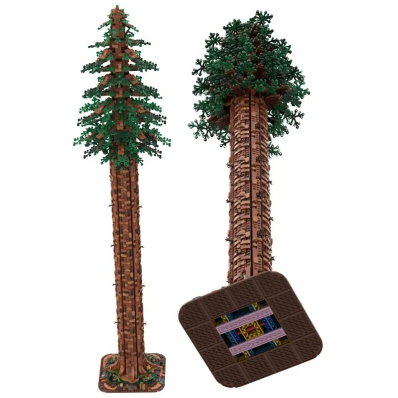 

3129 шт. MOC ForestMajesties Naturees Красная древесина, буксирные строительные блоки из микромасштаба, коллекционный дисплей, подарок