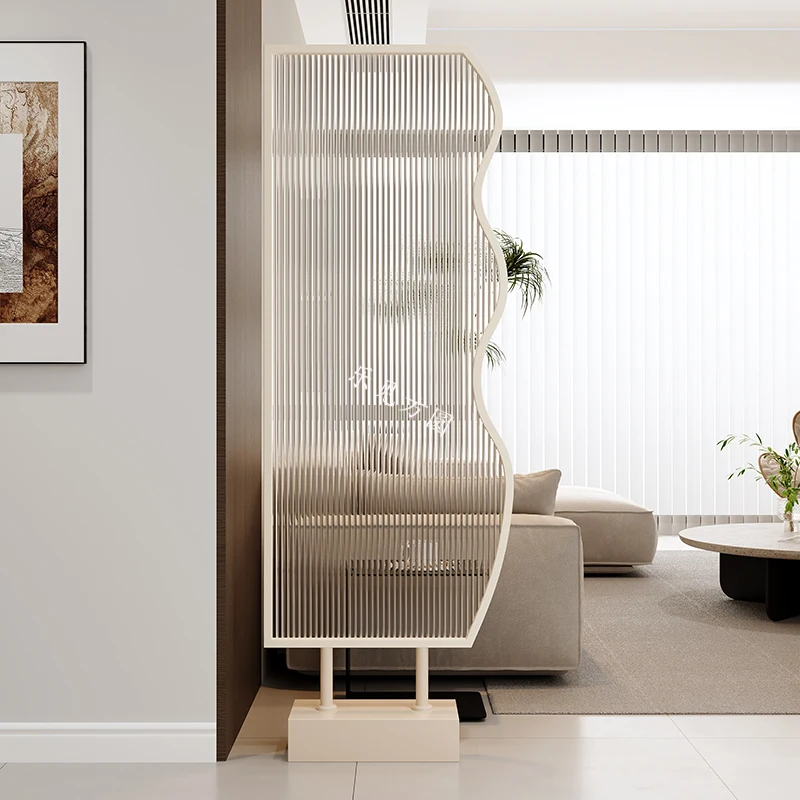 New modern simple cream style screen hole plate screen installation-free entry front door occlusion