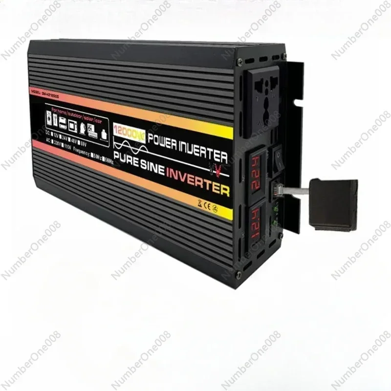 

12000W Pure Sine Wave Power Inverter Voltage Transformer Digital Display Car Home Outdoor DC12V 220V Converter with Controller