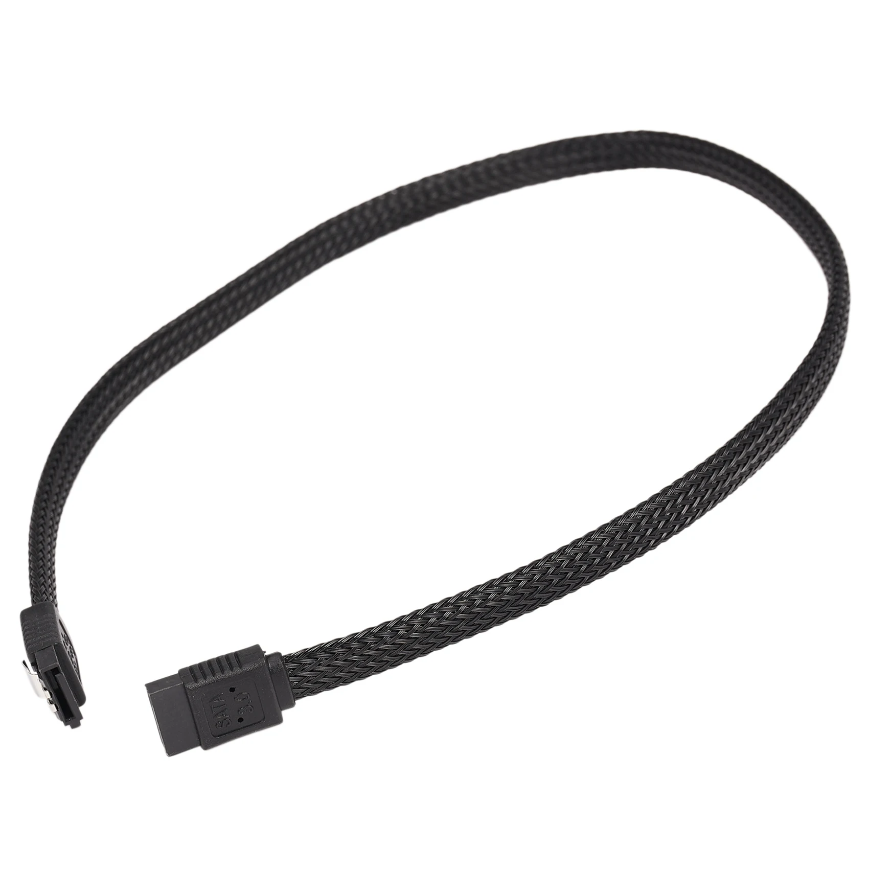 50CM SATA 3.0 III SATA3 7pin Data Cable 6Gb/s SSD Cables HDD Hard Disk Data Cord with Nylon Sleeved Premium Version(Black) HOT