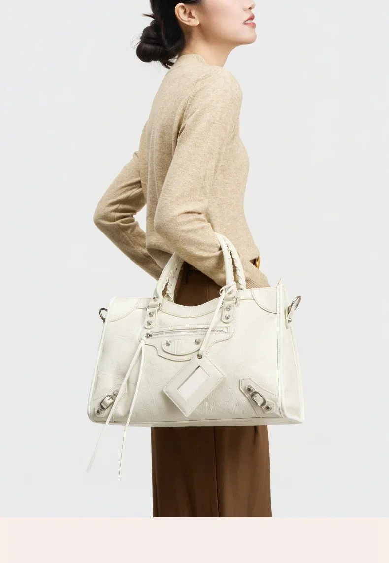 2026 Herbst- und Winter-Handtasche, Umhängetasche mit großer Kapazität, City-Motorrad-Schultertasche, Tragetasche für Damen, Luxus-Designer – Detail 11