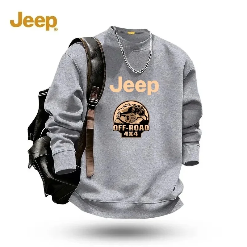 New Men's Jeep Thick Cotton Long Sleeve Sweatshirt