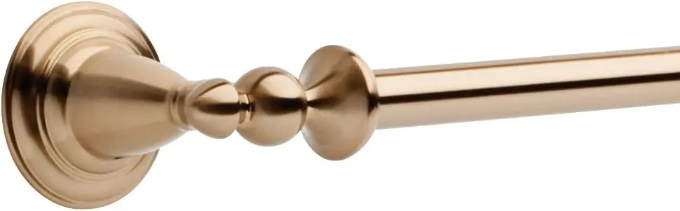 

24-дюймовая винтажная вешалка для полотенец в викторианском стиле, цвет шампань-бронза, прочная конструкция из литого цинка