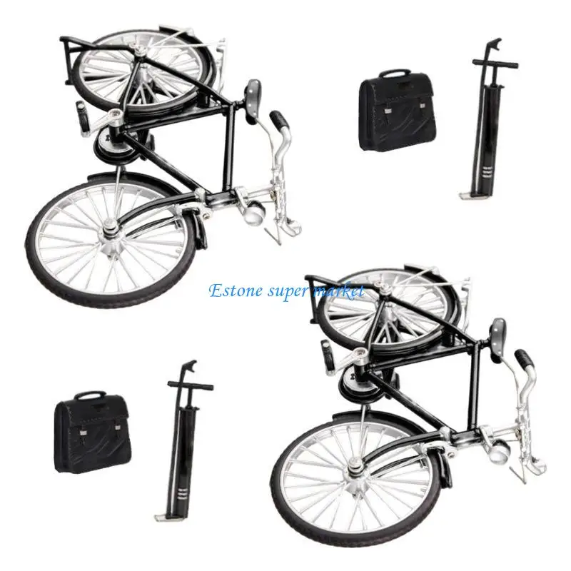 090B خدمة بريدية تاريخية مصنوعة من سبيكة دراجات نموذجية للوالدين والطفل قطعة تزيين تعليمية تفاعلية