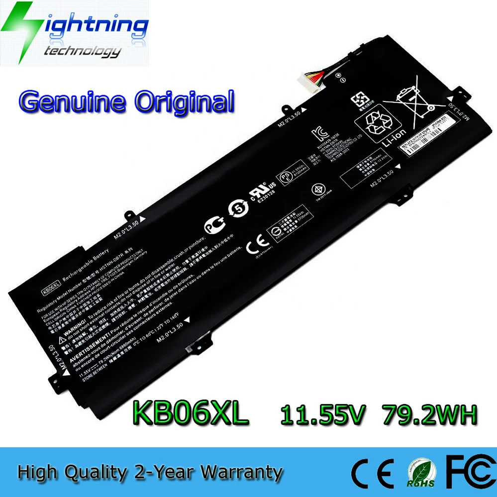New Original KB06XL 11.55V 79.2Wh Battery for HP Spectre x360 15-BL002XX HSTNN-DB7R 902401-2C1