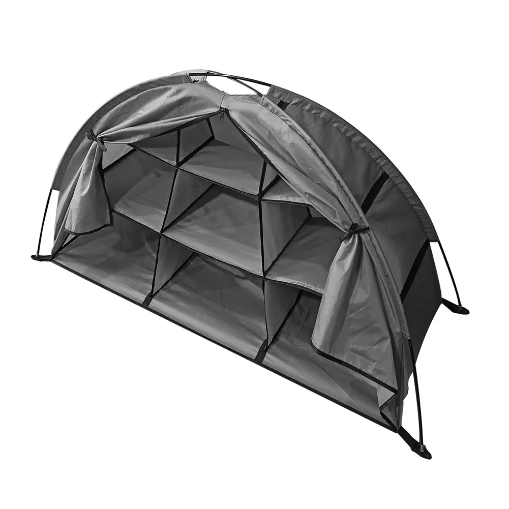 

2023 New Storage Organizer Camping Shoes 210D Oxford Cloth Collapsible Foldable Portable Tent 9 Shelf With Carry Bag