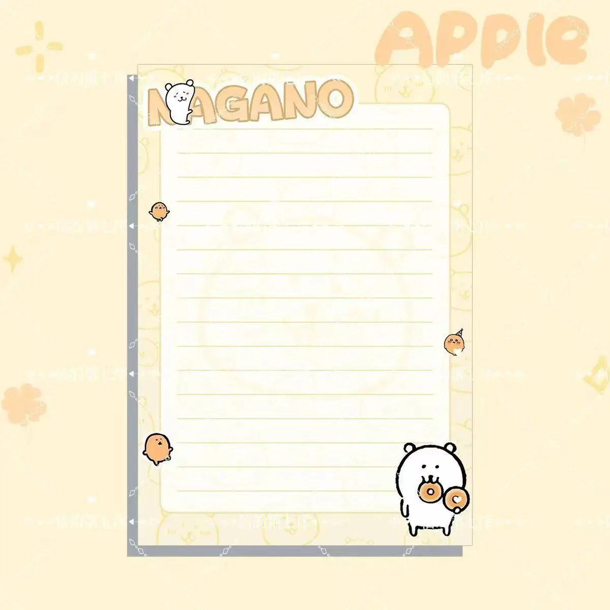 Cute Cartoon B5 Notepad, Tearable Lined Writing Pad, Aesthetic Notebook, Journal Planner Memo Sheets for Notes & Scrapbooking view 3