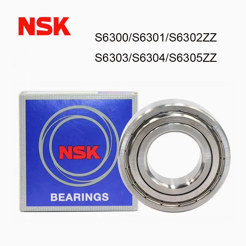 Japan Origin NSK Deep Groove Ball Bearing S6300 S6301 S6302 S6303 S6304 S6305 S6306ZZ Stainless Steel Miniature Bearing