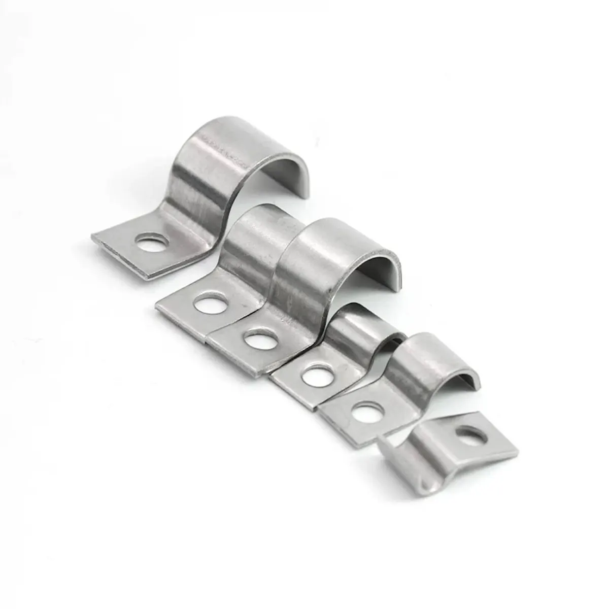 Galvanized carbon steel single-hole double-hole pipe cable clips 6mm 8mm 10mm 12mm