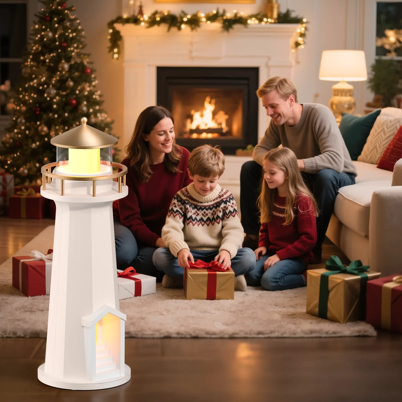 مصابيح إسقاط مصباح القمر ديكور المصباح الليلي المحيط مع وظيفة الشحن اللاسلكي الصوت لغرفة النوم وعيد الميلاد