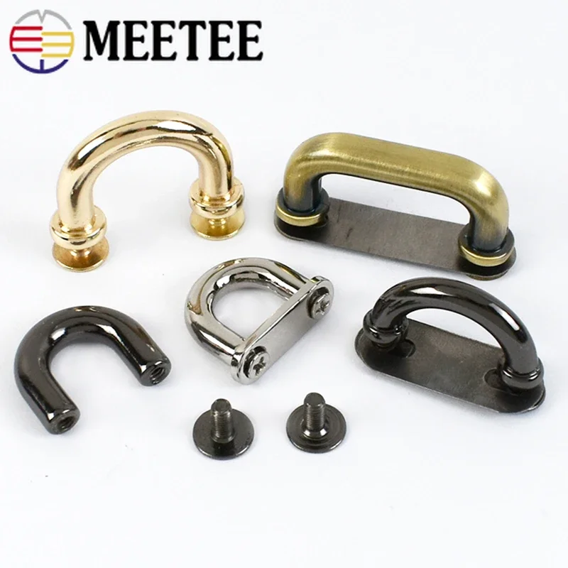 5/10/20Pcs D Ring Metal Arch Bridge Buckle Bag Strap Hook O Rings Side Clip Clasp Belt Buckles Handbag Hardware Accessories