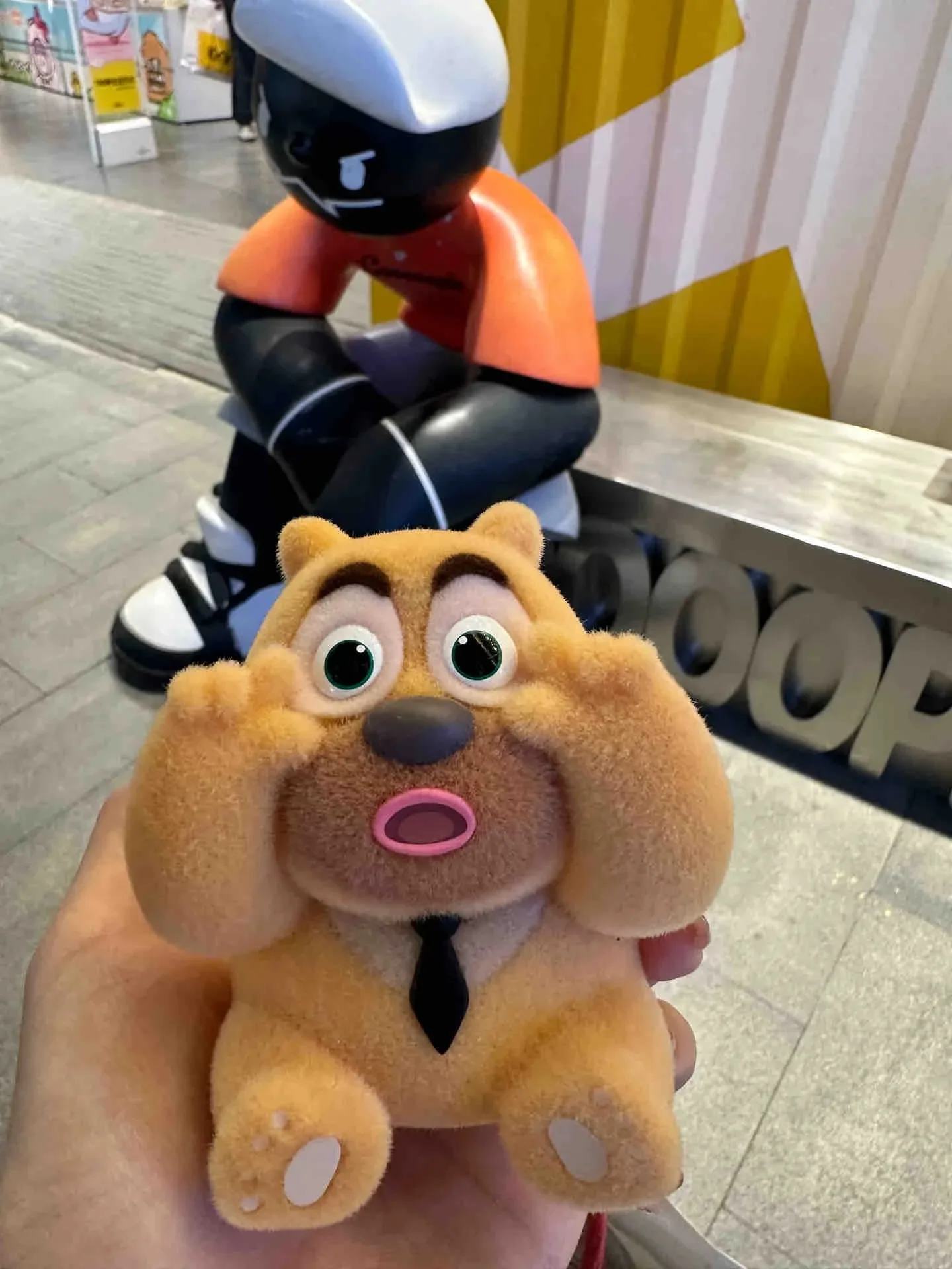 بقعة حقيقية جزء الوقت الدببة اليومية الدب يخطو الدب الكبير اثنين من أشكال متعددة الألوان أنيمي الشكل هدية سلسلة نموذج الحلي