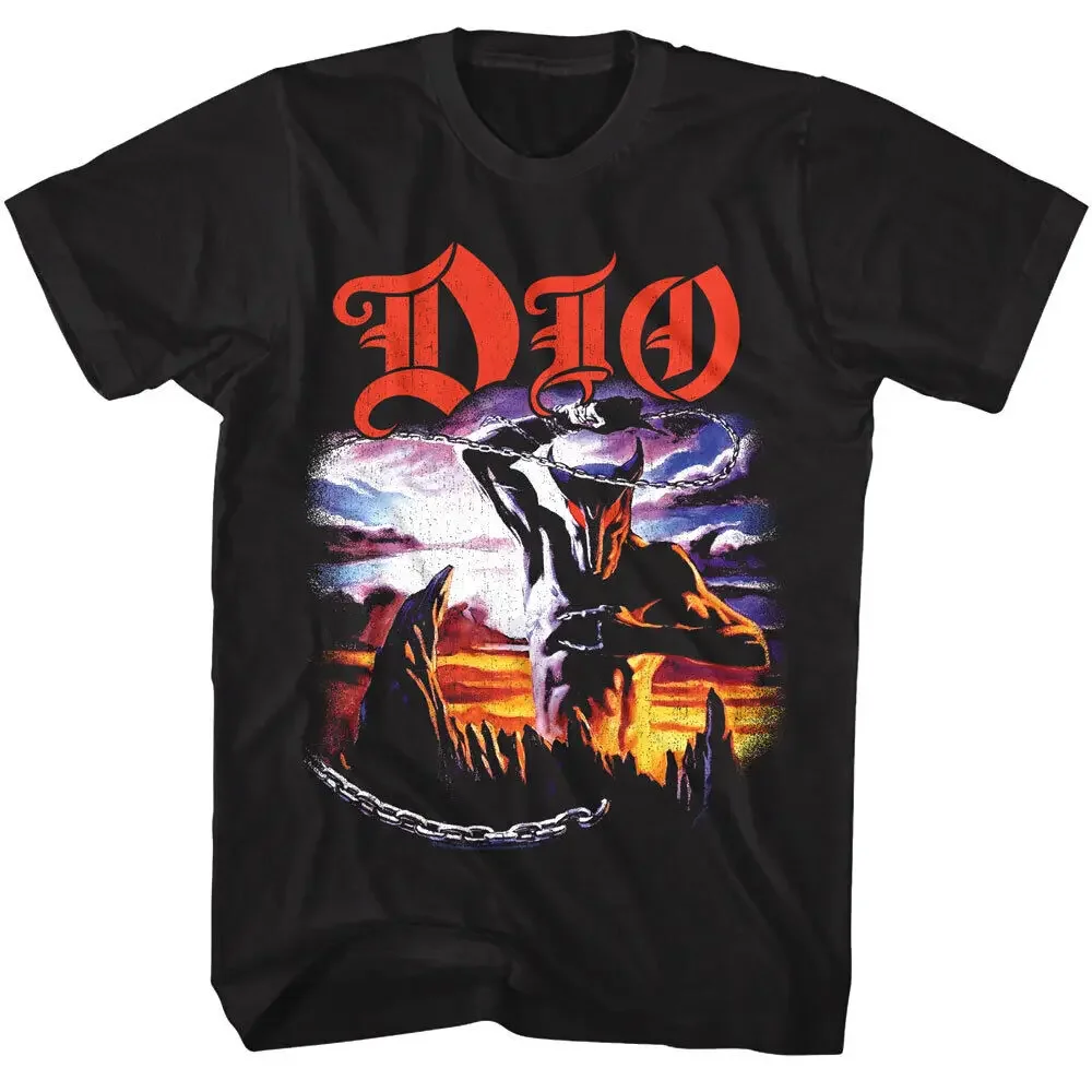 Dio Devil Whipping Chain Men's T Shirt Holy Diver Album Heavy Metal Rock Band