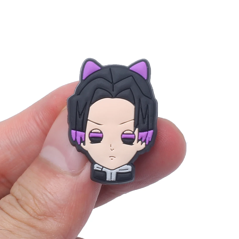 1pcs Anime Character Series Demon shoe Charms Designer for Shoe Charms Accessories for Classic Clog Kids Gift Hot Sale