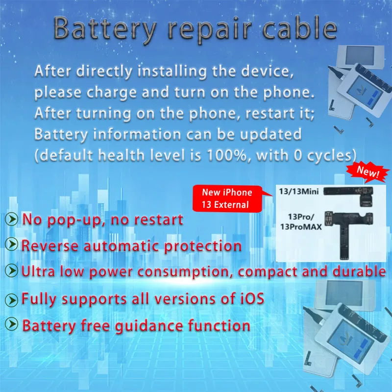 Iphone Battery Repair Flex Cable   11-15Pro Max Series Battery Pop Ups Widows Error Health Warning Removing